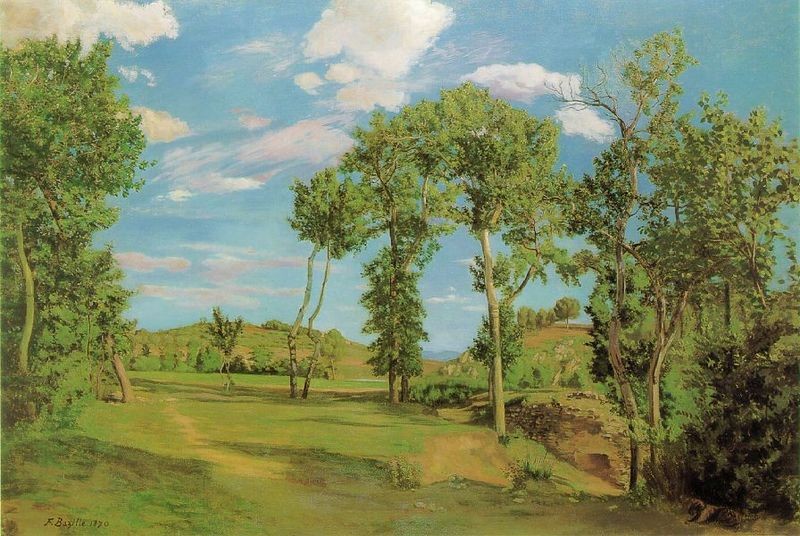 Frederic Bazille Paysage au bord du Lez